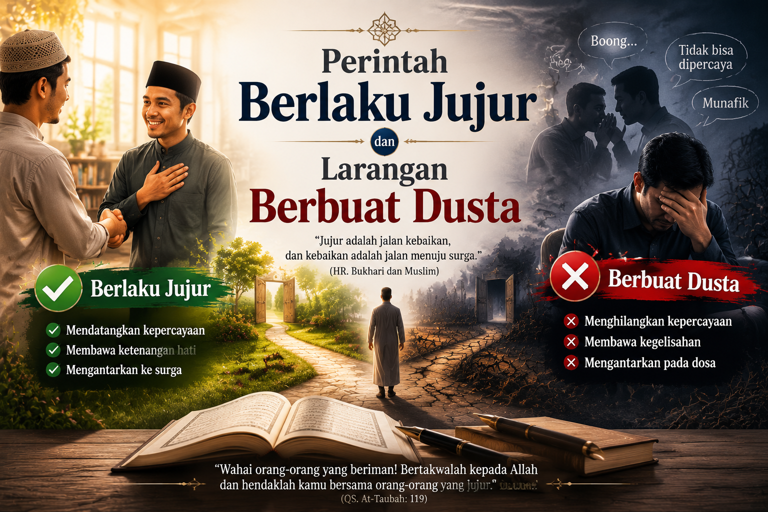 Perintah Berlaku Jujur dan Larangan Berbuat Dusta